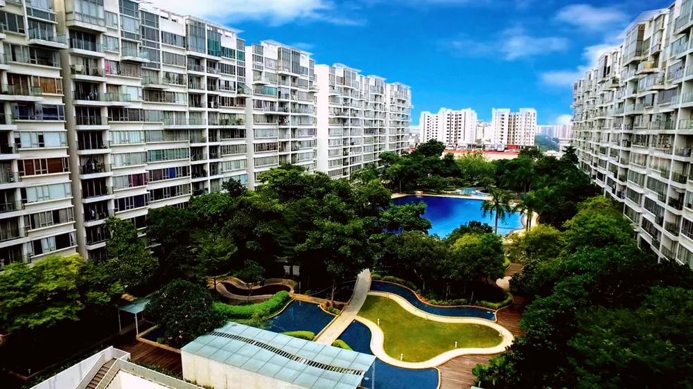 The Centris, residential towers above Jurong Point in Singapore